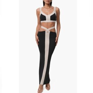 JLUXLABEL Coastal Drift Crop Top & Skirt Set New!